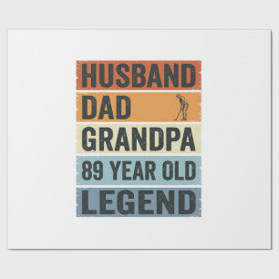 89-jähriger Ehemann Vater Opa Legende Shirt_1 Geschenkpapier