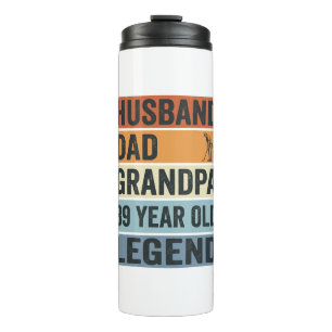 89-jähriger Ehemann Vater Opa Legende Shirt_1 Thermosbecher