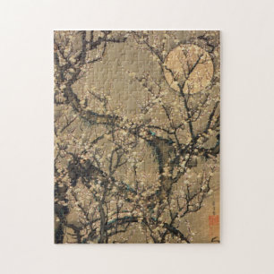 8. 梅花晧月図, 若冲 Mond- und Pflaumenblüten, Jakuchū