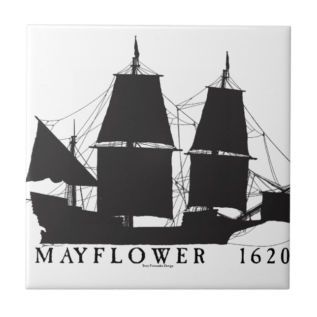 8 1620 Mayflower Fliese (Vorderseite)