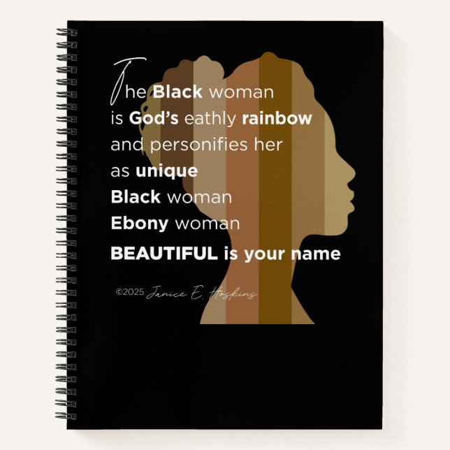 8.5" x 11" Deluxe Spiral Notebook Notizbuch (Vorderseite)