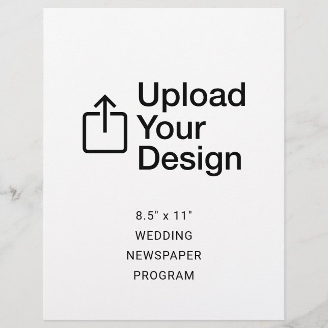 8,5" x 11" Fyer-Blatt - Hochzeitszeitungsprogramme Flyer (Vorne)
