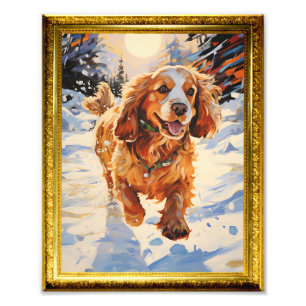 8,5 x 11 Photo Mur Art Cocker Chien Espagnol