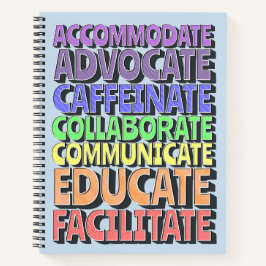 8.5 x 11 Spiral Notebook - A Teacher's Day Notizbuch