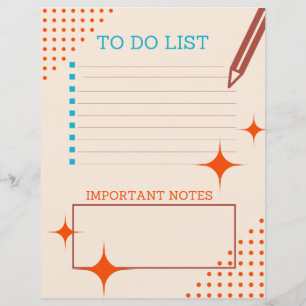 8.5 x 11 zu tun Liste; Journalseite, Bullet Point