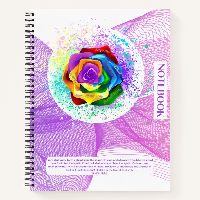 8.5X11 SCRIPTURE BASED NOTEBOOK NOTIZBUCH (Vorderseite)