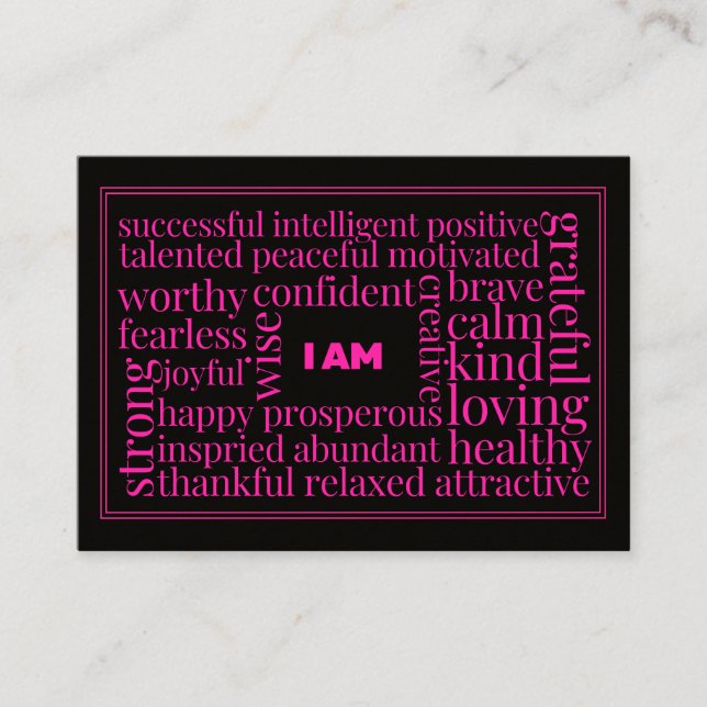 8,9 cm x 6,4 cm Visitenkarte (Vorderseite)