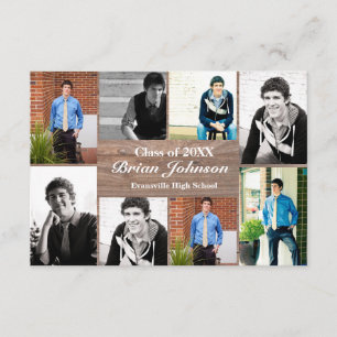 8/9 Photos Bois - 3x5 Faire-part de diplôme