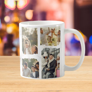 8 Acht Foto Moderne Elegante Collage Family Liebe Kaffeetasse