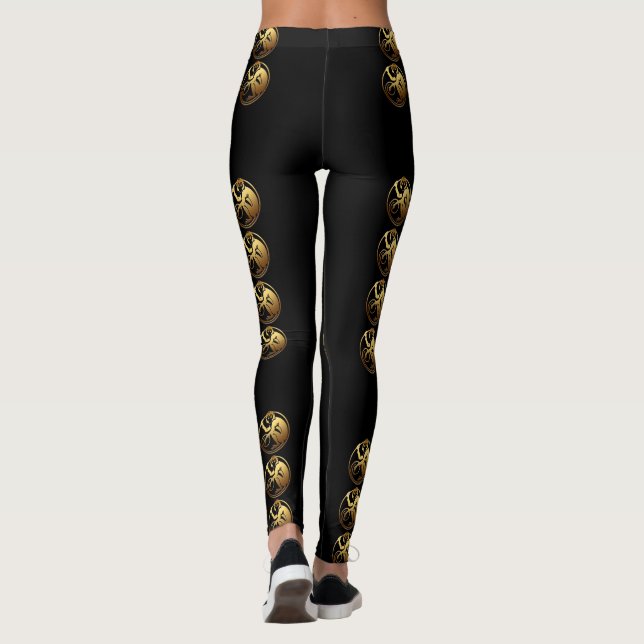8 Affen Chinesisches Jahr Zodiac Birthday Leg Leggings (Rückseite)