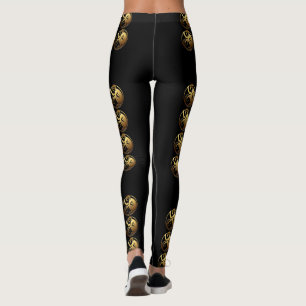 8 Affen und schwärzere Hintergrund-Leggings Leggings
