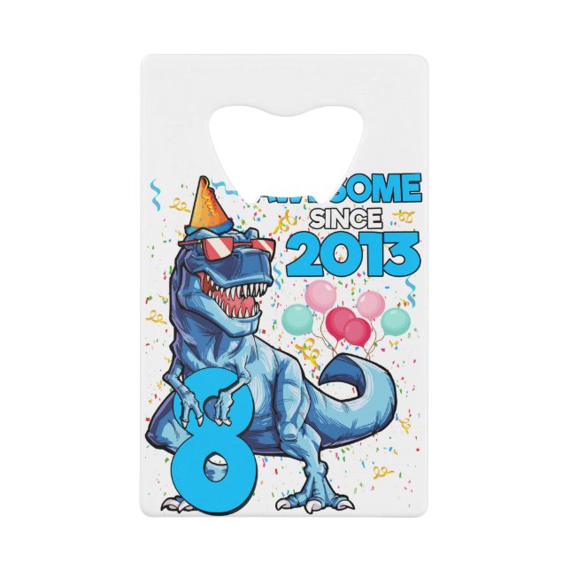 8 Anniversaire Dinosaur 8 Anniversaire Garçon Enfa (Devant)