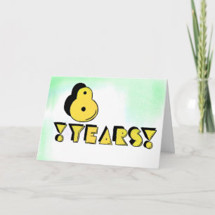 8 ans carte d'anniversaire/anniversaire de