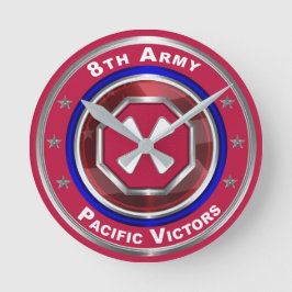 8. Armee individueller Keepake Runde Wanduhr