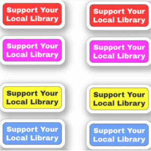[8 Autocollants Colorés] Soutenez Votre Bibliothèq
