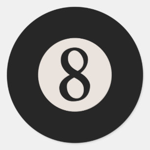 8 Ball 8 Runder Aufkleber