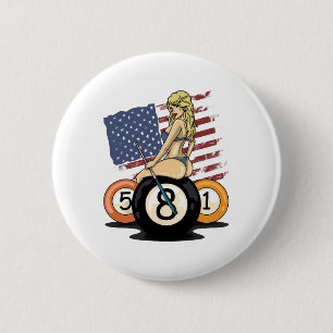 8 Ball Billiard Pool Player Acht Ball Billiard Button