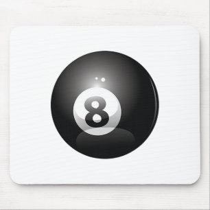 8 Ball Billiard Pool Player Aight Ball Lucky 8 Mousepad