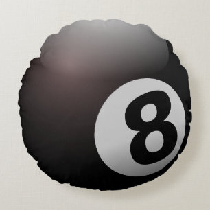 8 Ball Billiard Pool Rundes Kissen