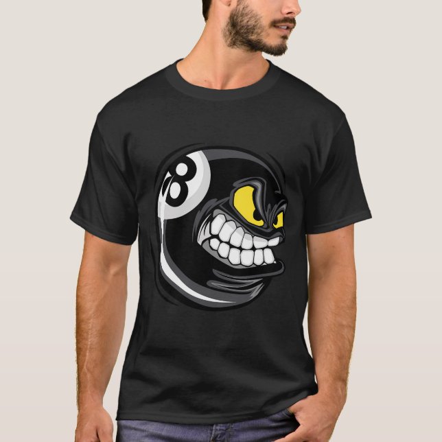 8 Ball Billiard T-Shirt (Vorderseite)