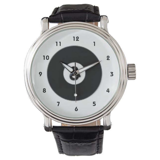 8-Ball Billiards Designwache Armbanduhr (Vorderseite)