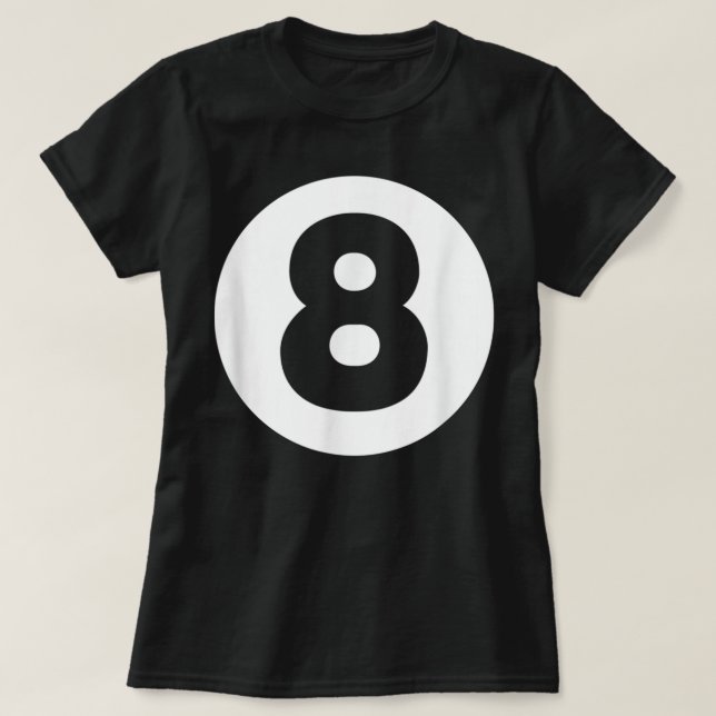8 Ball Billiards Lazy Halloween Kostüm Funny Magi T-Shirt (Design vorne)