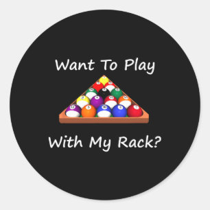 8 Ball Billiards oder Pool League Design Runder Aufkleber