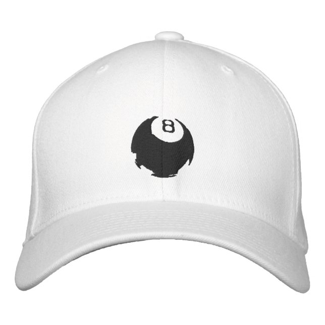 8 Ball Cap Black Ball Pool und Snooker Geschenke Bestickte Kappe (Vorderseite)