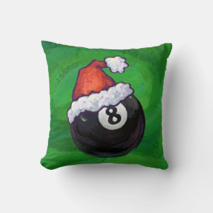 8 Ball Christmas Green Kissen
