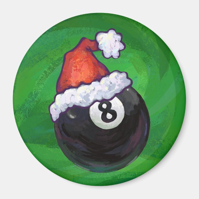 8 Ball Christmas Green Magnet (Vorne)