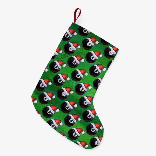 8 Ball Christmas Kleiner Weihnachtsstrumpf (Vorderansicht (hängend))