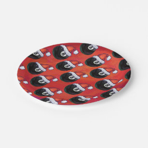 8 Ball Christmas Pappteller