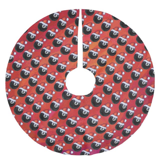 8 Ball Christmas Polyester Weihnachtsbaumdecke (Vorderseite)