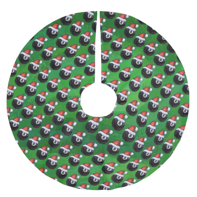 8 Ball Christmas Polyester Weihnachtsbaumdecke (Vorderseite)