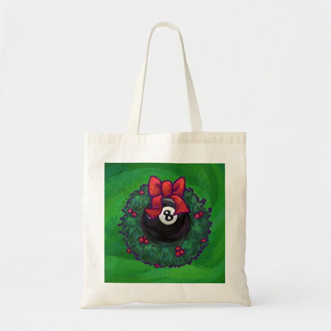 8 Ball Christmas Wreath Green Tragetasche (Vorne)