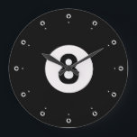 8-Ball-Design-Wandleuchte Große Wanduhr<br><div class="desc">Acht-Ball-Design-Wandleuchte</div>