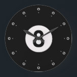 8-Ball-Design-Wandleuchte Große Wanduhr<br><div class="desc">Acht-Ball-Design-Wandleuchte</div>