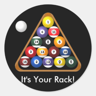 8 Ball Gestellaufkleber Runder Aufkleber