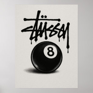 8 Ball Graffiti Vertikales Poster