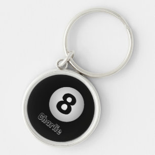 8-Ball-individuelle Name Schlüsselanhänger