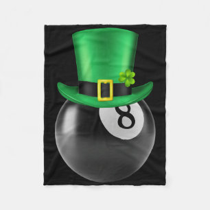 8 Ball Pool Billard Lover St Paddys Day Leprecha Fleecedecke