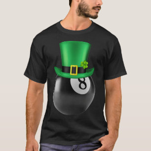 8 Ball Pool Billard Lover St Paddys Day Leprecha T-Shirt