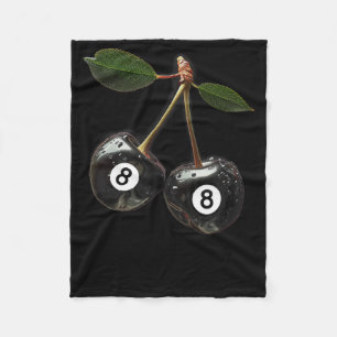 8 Ball Pool Billard Player Cherries Fleecedecke