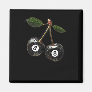 8 Ball Pool Billard Player Cherries Magnet