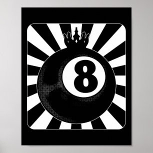 8 Ball Pool Billiard Player Poster