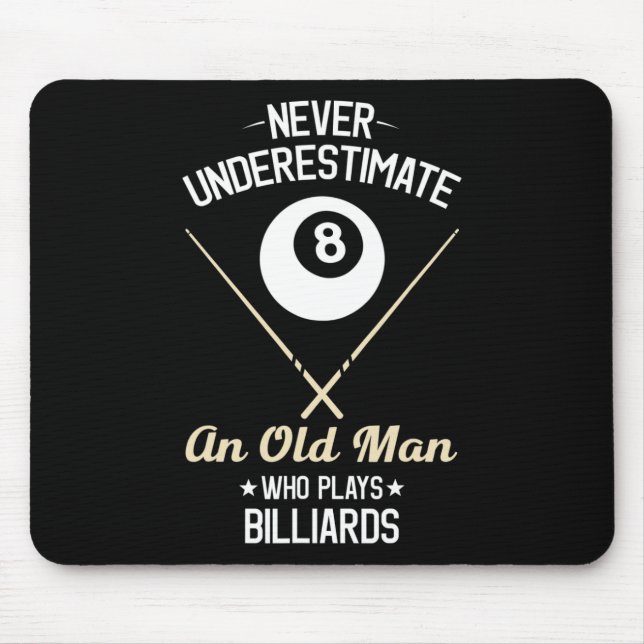 8 Ball Pool Funny Billiard Player Lover Vater Gesc Mousepad (Vorne)