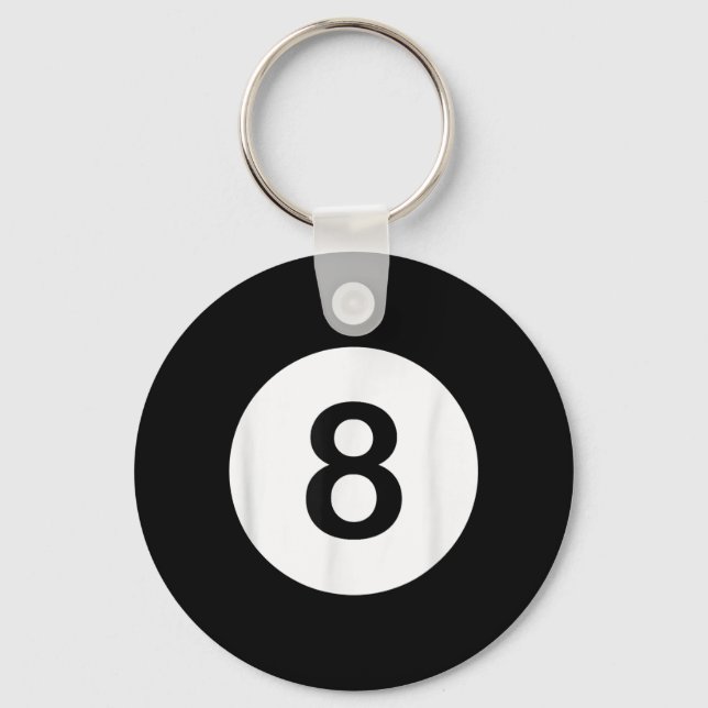 8 Ball Pool Hall Tees, Shark Lover Gift Schlüsselanhänger (Vorderseite)
