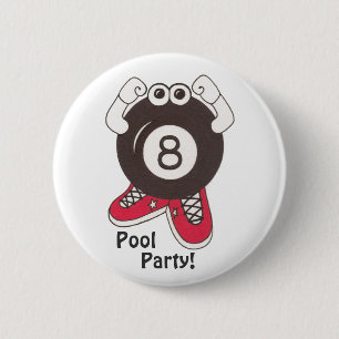 8 Ball-Pool Partier Knopf Button