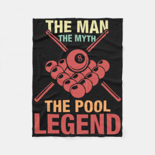 8 Ball-Pool-Player Der Mann, der Mythos des Pools Fleecedecke