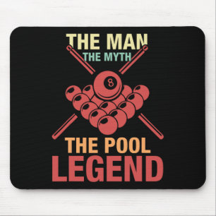 8 Ball-Pool-Player Der Mann, der Mythos des Pools Mousepad